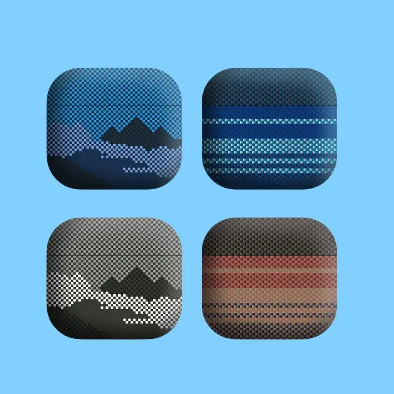 Suitable for AirPods pro3 High end mountain carbon fiber pattern suitable for AirPods4/1/2 generation headphone protective case