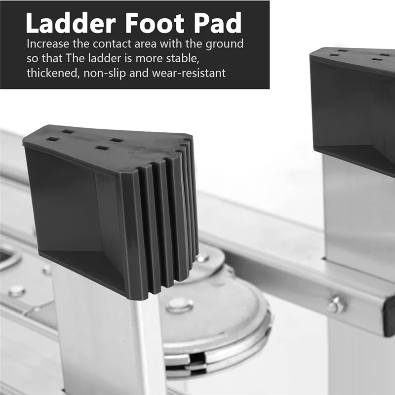 AY03-قواعد سلم حزمة من 4 أقدام سلم مطاطية عدم الانزلاق سلم غطاء للقدم سلم استبدال أجزاء للسلالم تلسكوبي