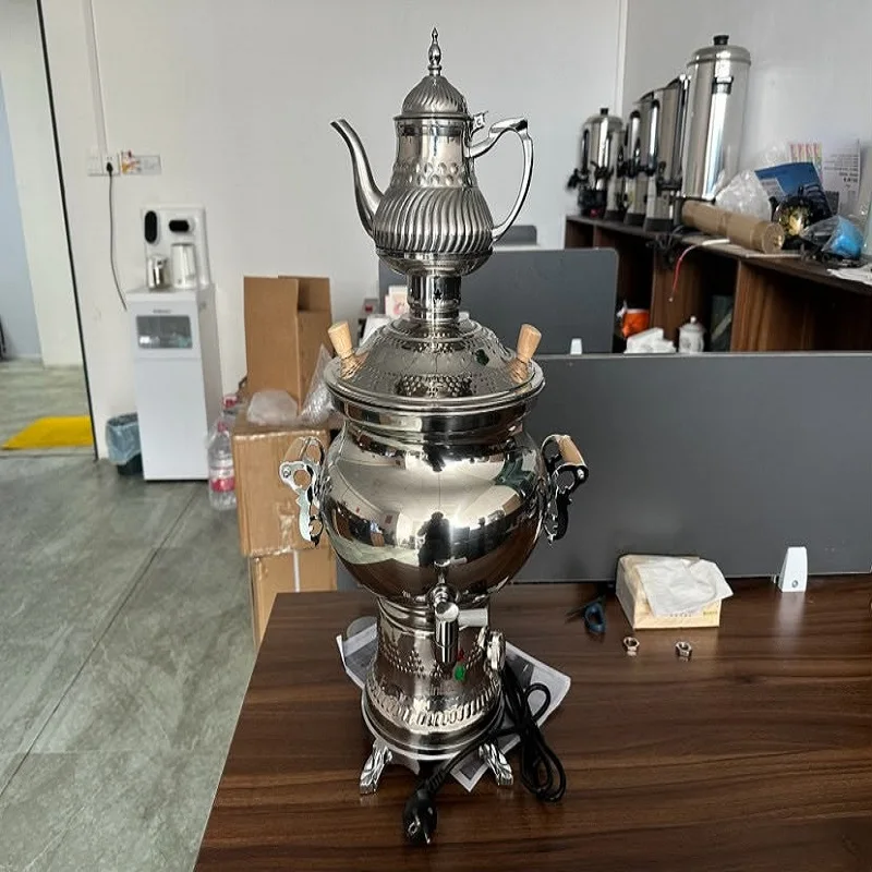 10L High Capacity Stainless Steel Electric Samovar, Thermostatic Hot Water Urn Tea Maker with Faucet