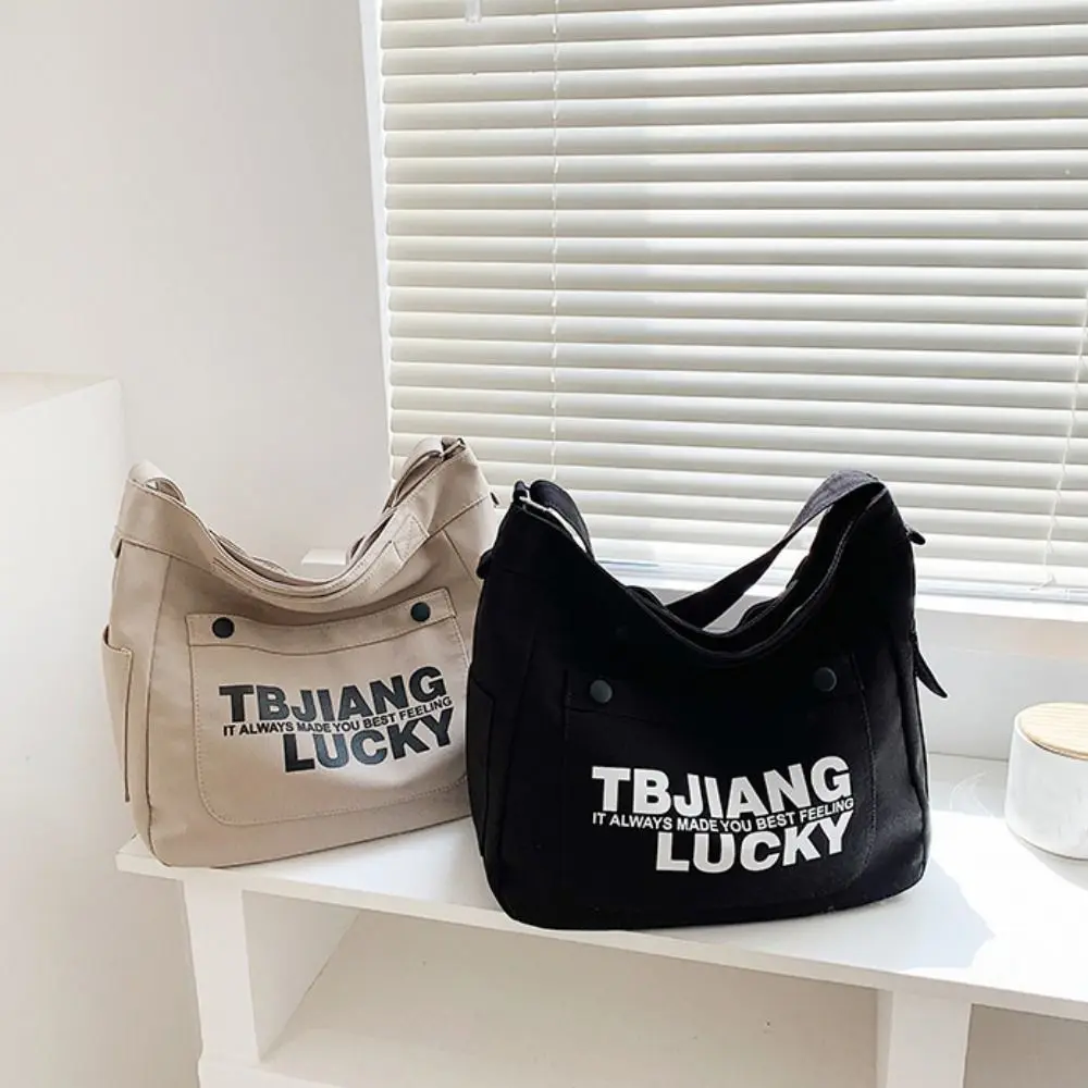 

Hobos Bags Large Capacity Nylon ​Messenger Bag Casual Solid Color Shoulder Bag White Black Tote Bags Woman