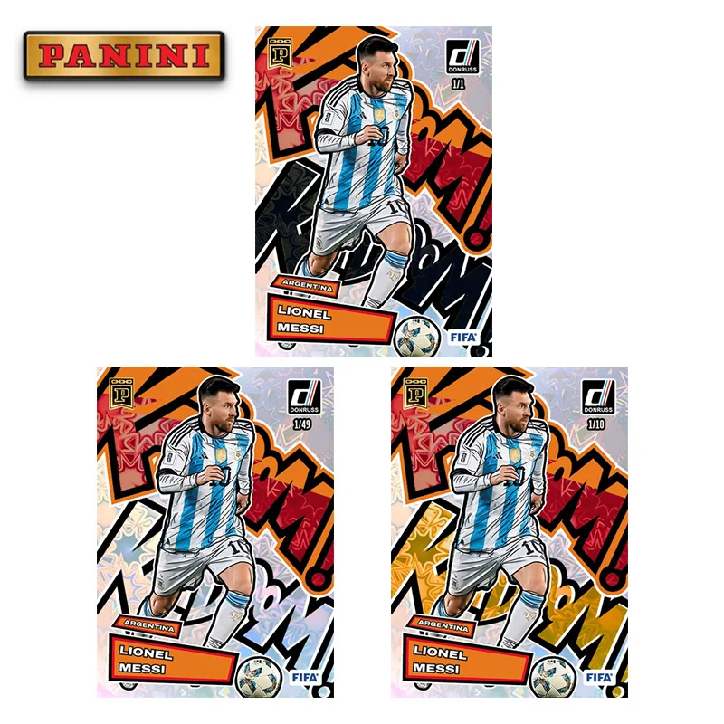 

Panini 2023-24 NFT Donruss Soccer Kaboom Lionel Messi Argentina Diy Домашняя футбольная звезда Коллекционные коллекционные карты Подарочная коллекция