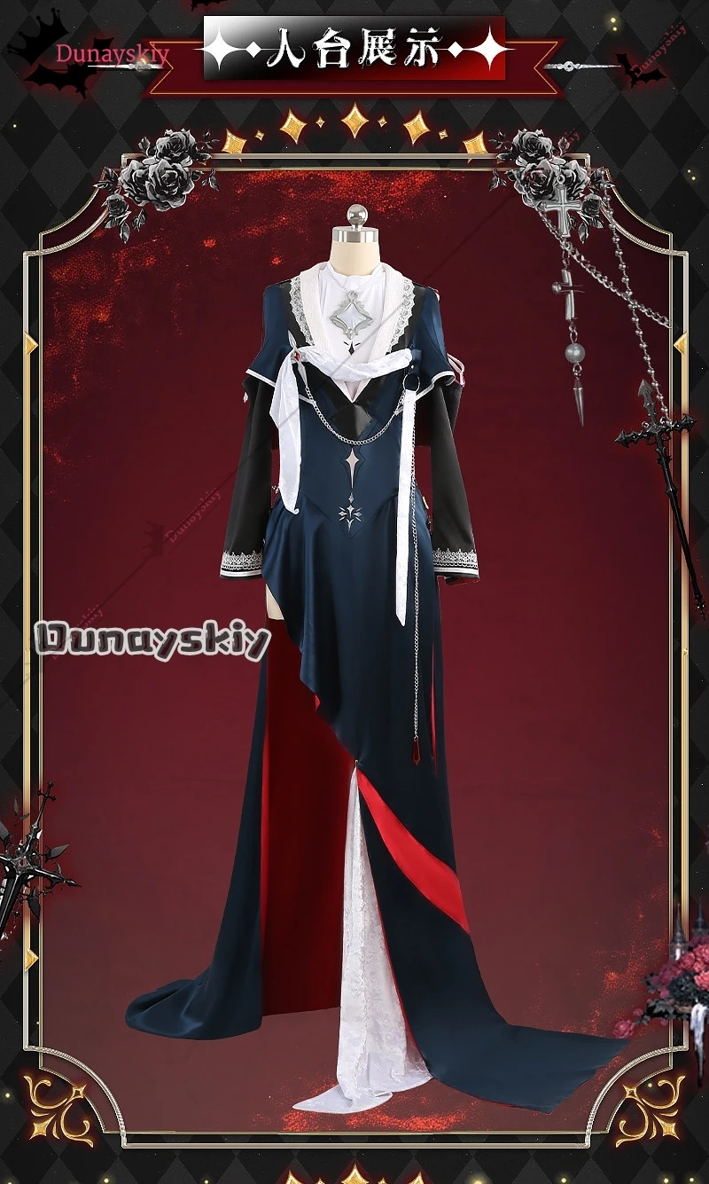 

-YiNuo@Nu Carnival Blade Cosplay Costume Nun Dress Wimple Accessories Prop Uniform Game For Women Anime Role Play Outfit