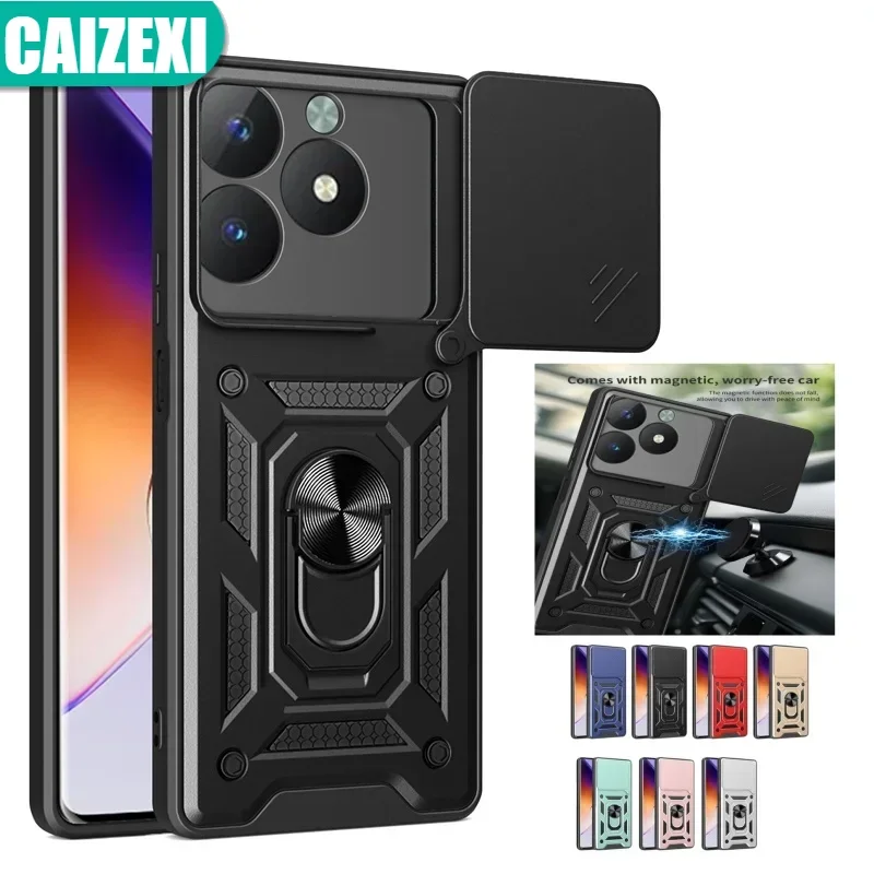 For OPPO Realme C61 C 61 RealmeC61 4G Case Armor Shockproof Holder Case For Realme C63 C 63 RealmeC63 Magnetic Ring Lens Cover