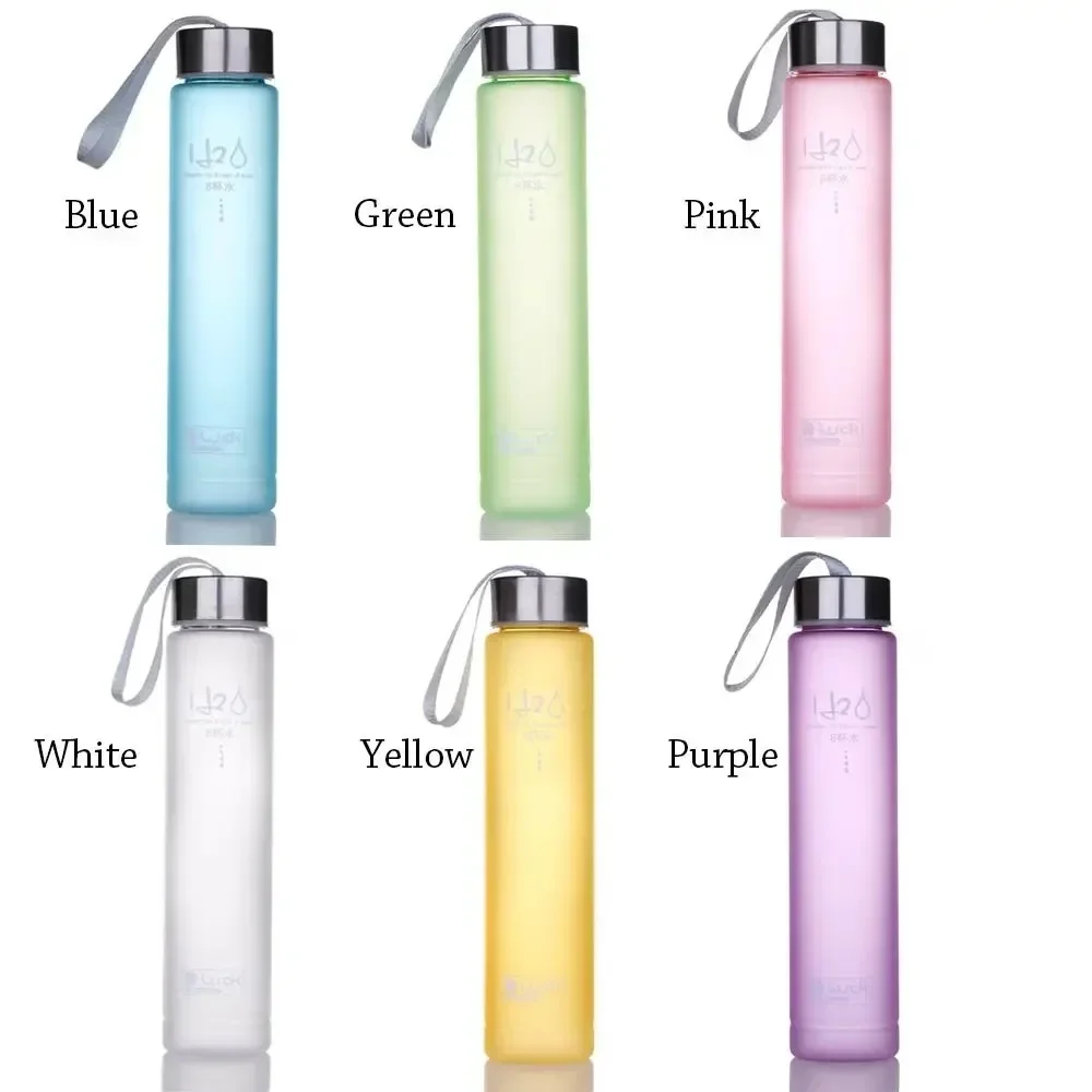 280ML Plastic Water Cup Frosted Drinking Bottle Girl Boy Portable Leak Proof Sports Bottle Drinkware Kitchen Dining Bar Home