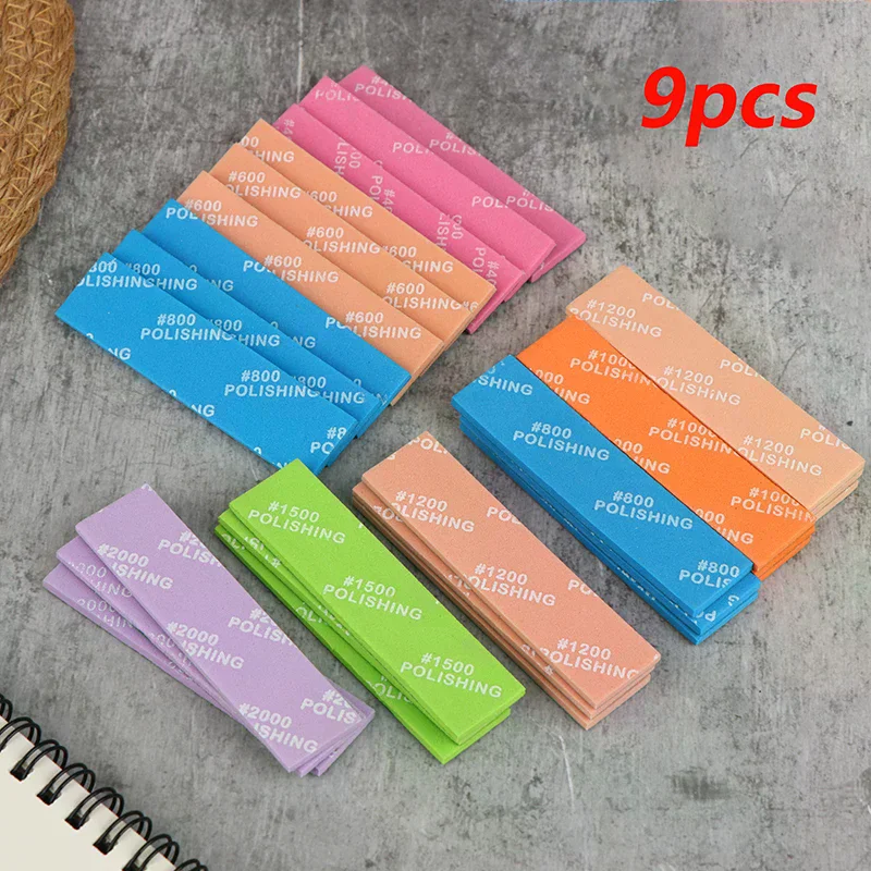 9pcs MS-E400-2000 Semi-rigid Sanding Sticks for Model Making Tools Plastic Model Polishing Rod Hobby DIY Craft view 4