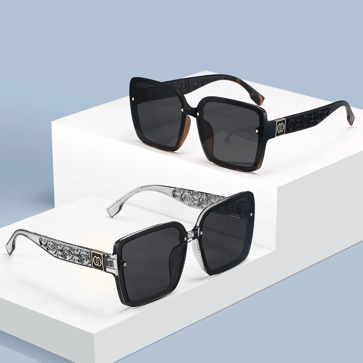 

Designer large square luxury sunglasses for women, brand name 2024, retro sunglasses for women, UV400 sunglasses