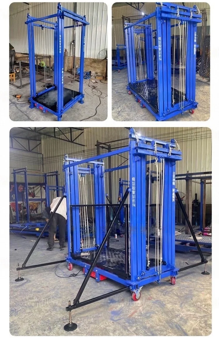 Electric Construction Hoist Picker Scaffold Ladder Foldable Working Platforms Electric Lifting Scaffold for Construction