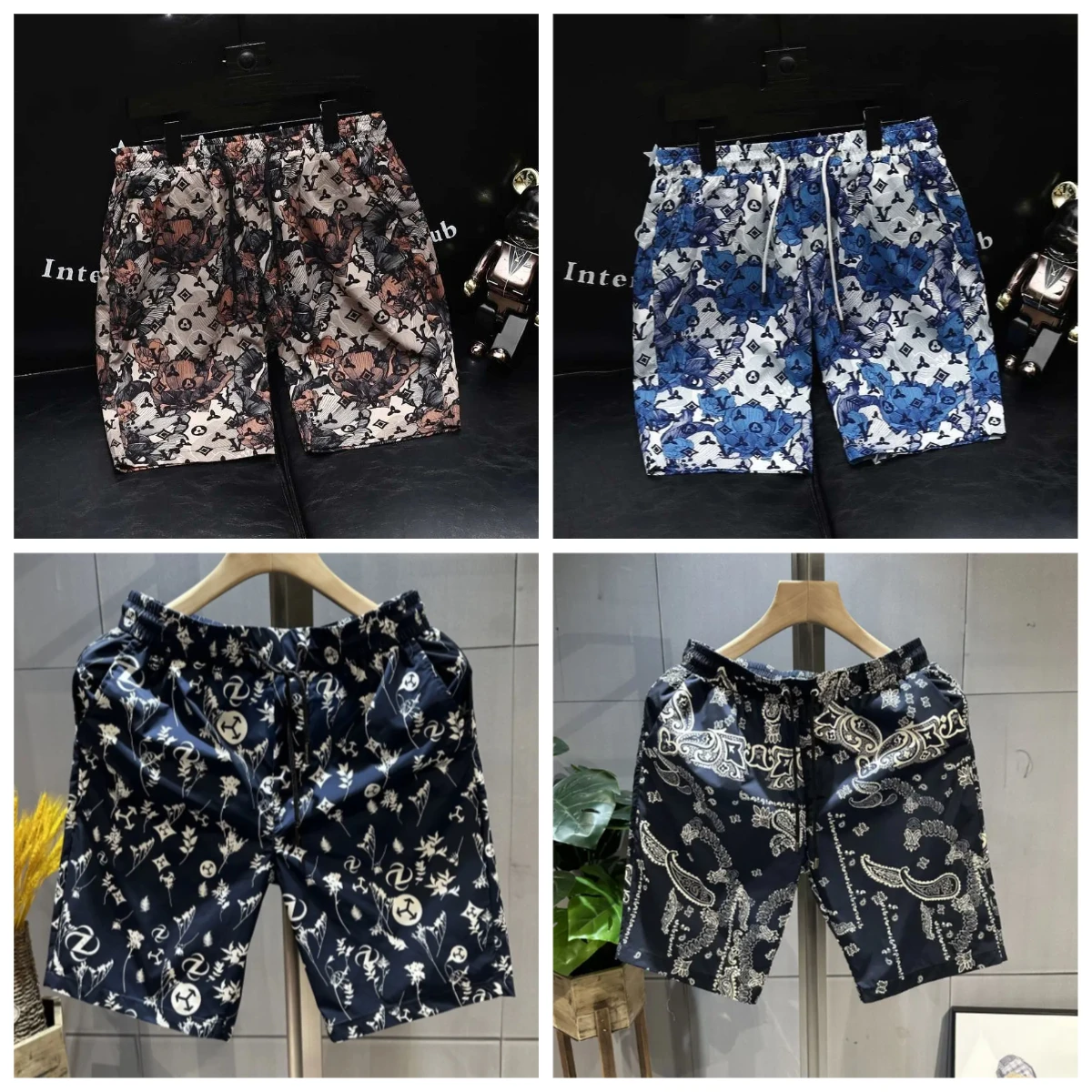 

Европейские летние шорты 2025 года, мужские брюки для отдыха, высококачественное сочетание цветов, 3D-печать, модные и модные пляжные брюки