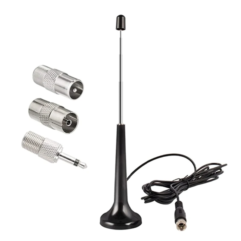 High Gains FM Telescopic Antennas 75 ohm DAB FM Antennas Indoor  M Radio Antennas with 3 Adapter for Digital FM Radio