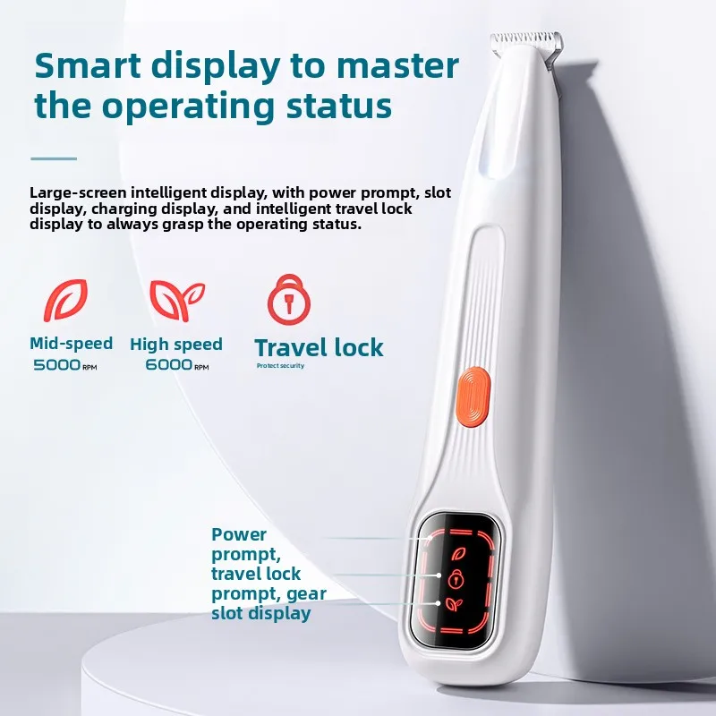 

Rechargeable Cordless Pet Grooming Trimmer - All-in-One Paw Pad Hair Clipper for Dogs & Cats with Safety Comb Kit