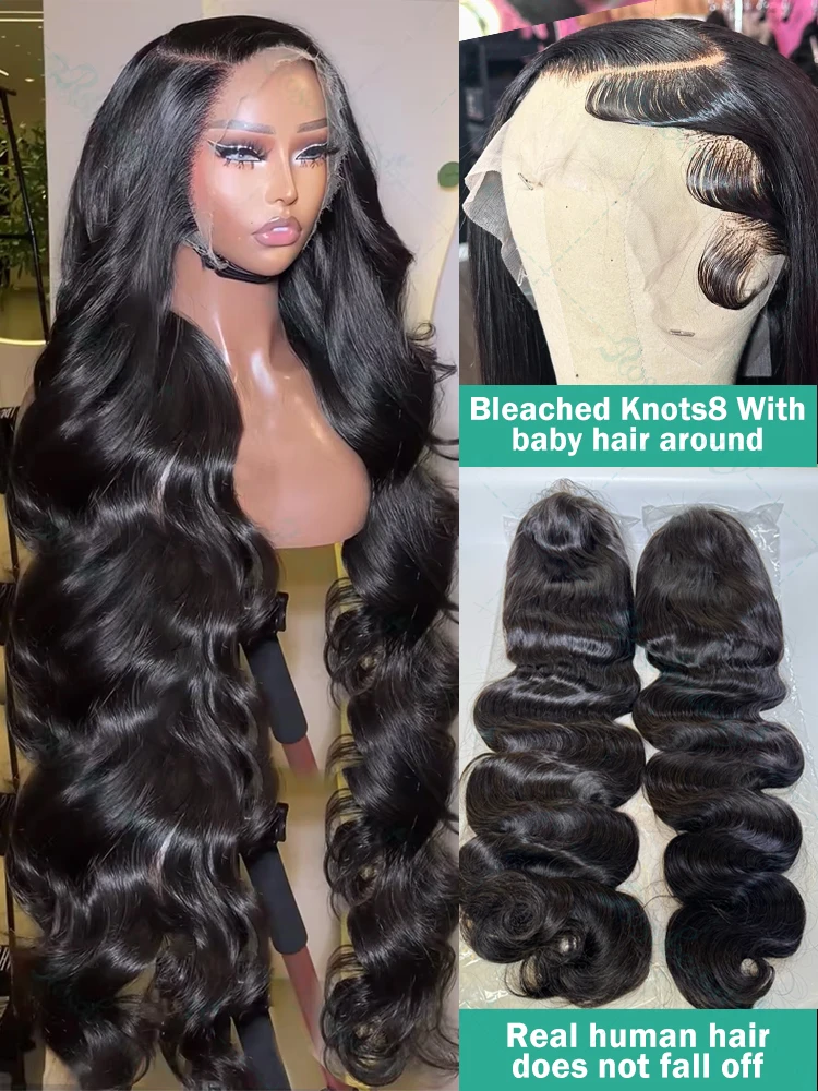 Rosabeauty 36in Body Wave Human Hair 200% 13×6 HD Lace Wig