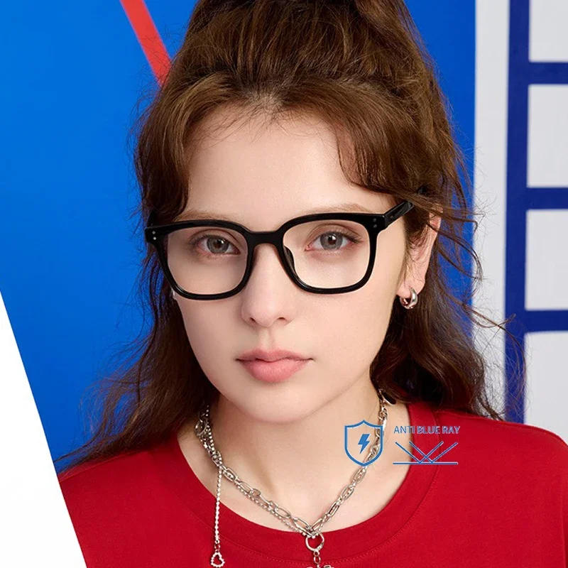 MEESHOW Brand Women Men's Classic Eyeglasses Frames Myopia Hyperopia Anti-Blue Light TR90 Fashion Prescription Eyewear 5117
