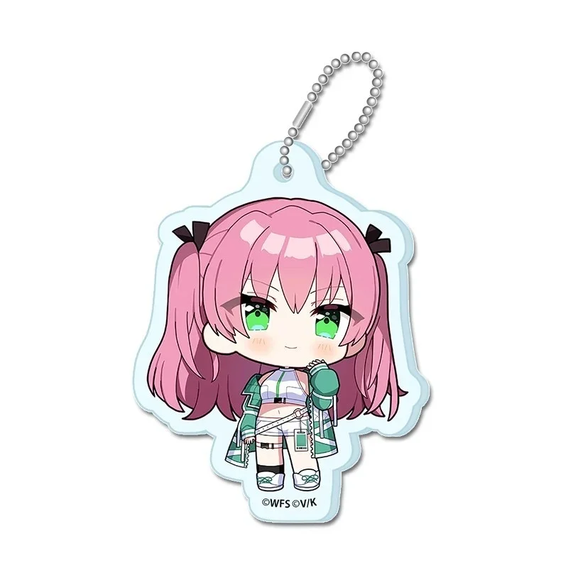 Anime Game Heaven Burns Red 6CM Acrylic Pendant Keychain Tsukasa Tojo, Ruka Kayamori,Yuki Izumi Student Backpack Pendant Gifts