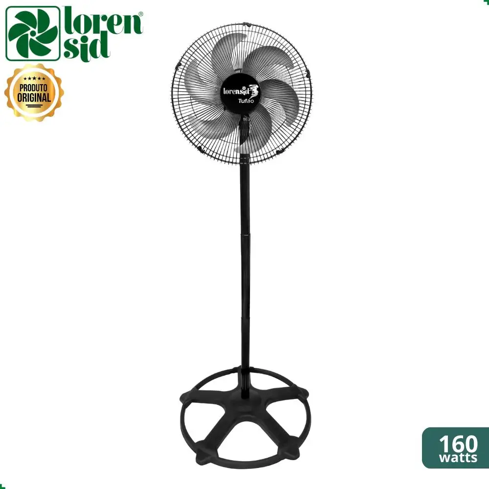 50CM Tufao Turbo Bivolt Black Column Fan-Lorensid