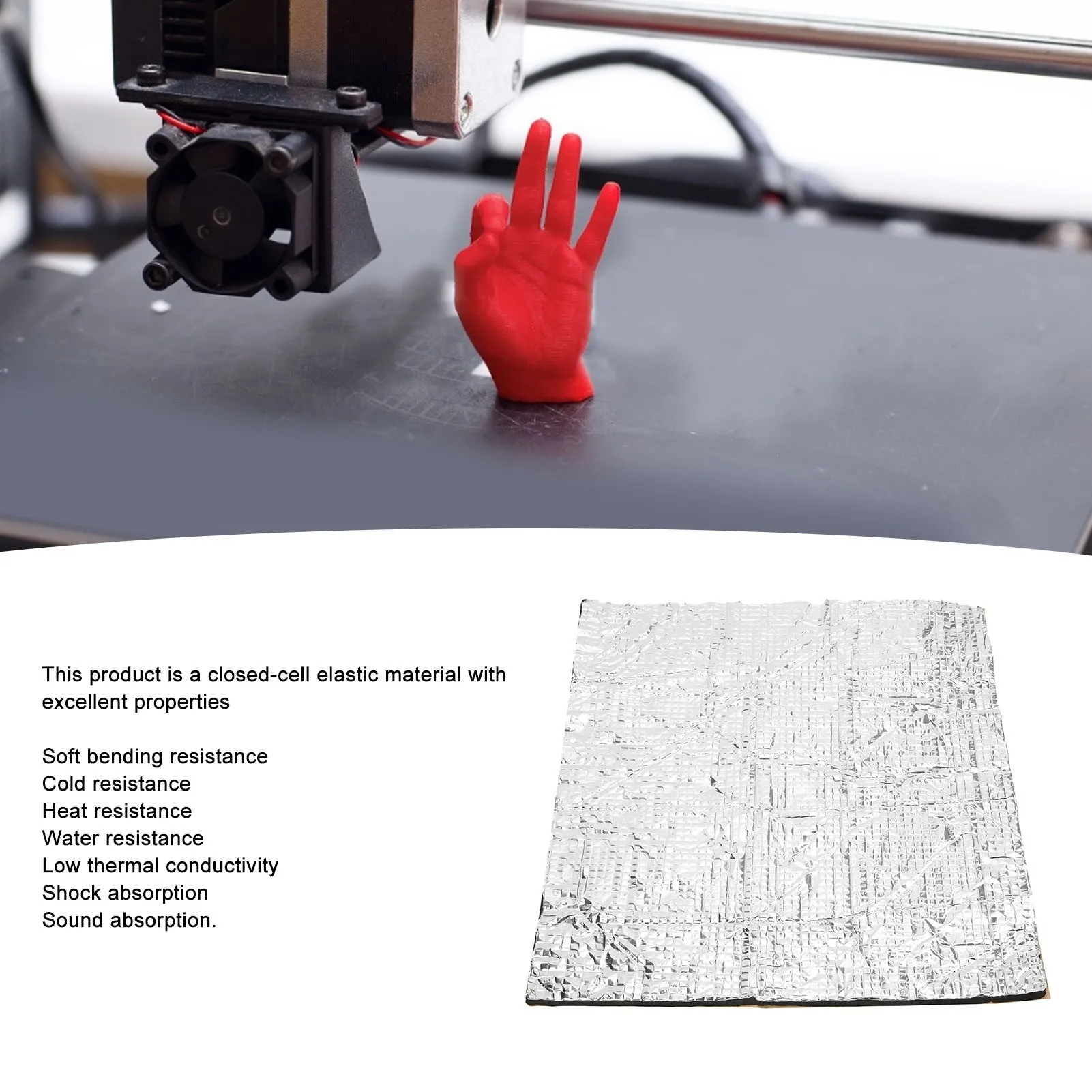 Heated Bed Insulation Mat SelfAdhesive Cotton Pad 3D Printer Accessories 350x350mm