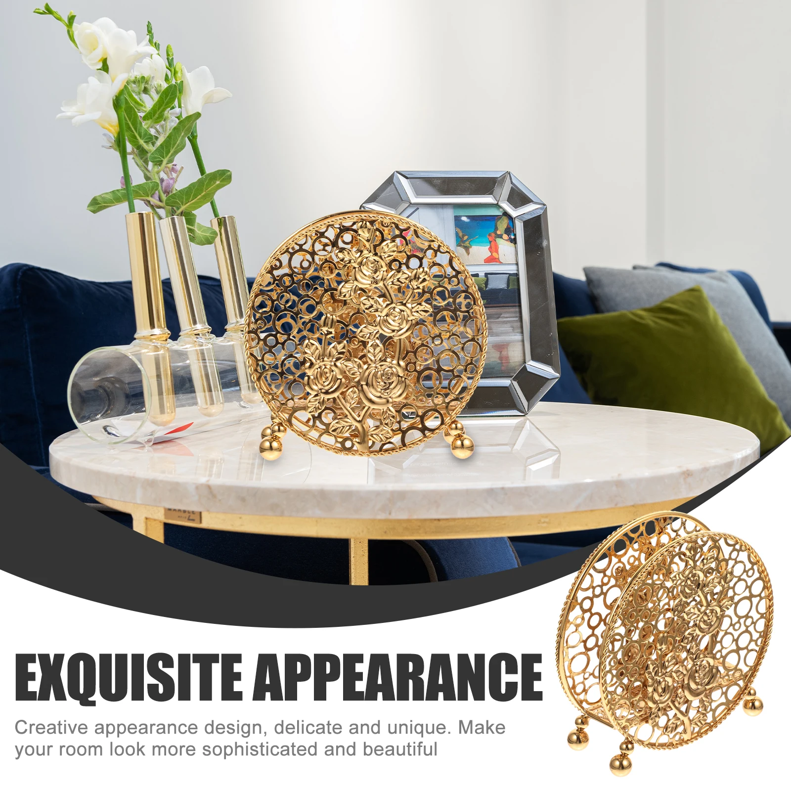 

Napkin Holder Freestanding Dispenser Tissue Sophisticated Decor Holders for Table Iron Farmhouse Style