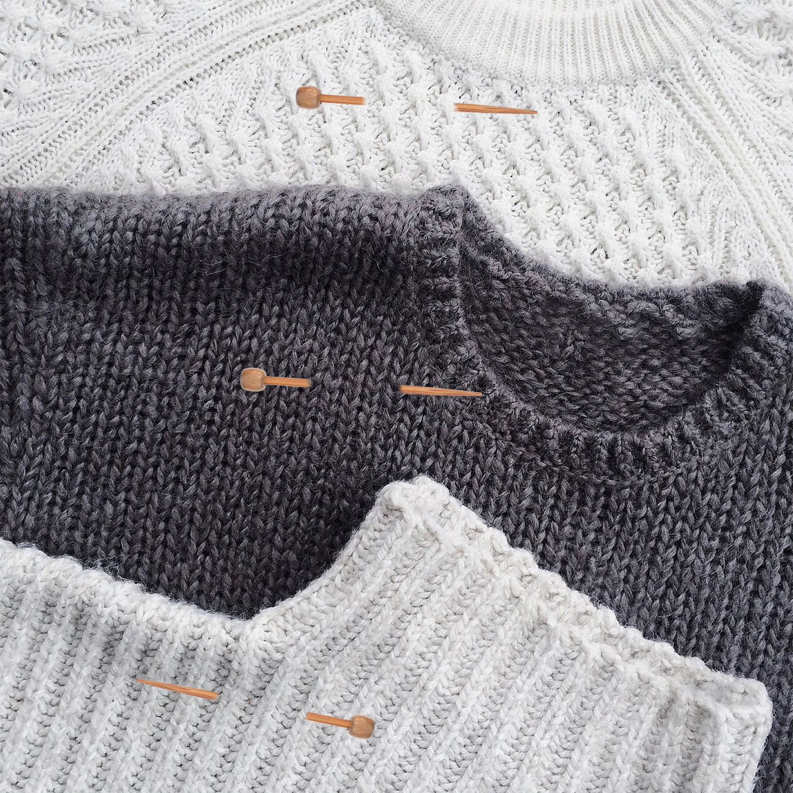 

20pcs Wooden Needles Short Knitting Rods Diy Weaving Tools For Brooch Handcrafts Knitting Supplies Craft Beginners