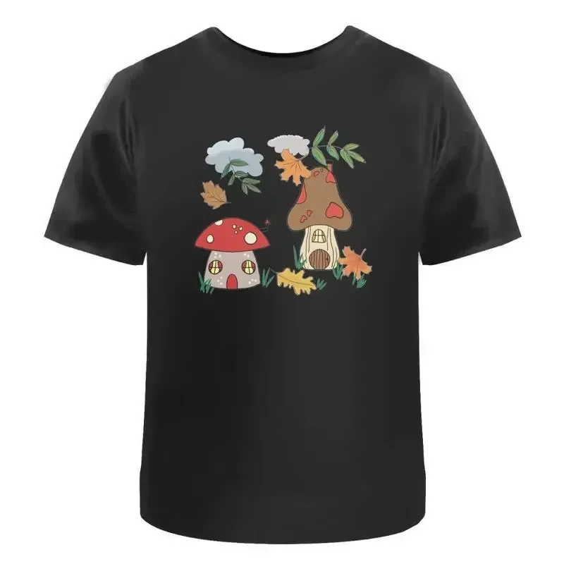 Autumn Toadstool Houses' Cotton T Shirt Ta049957