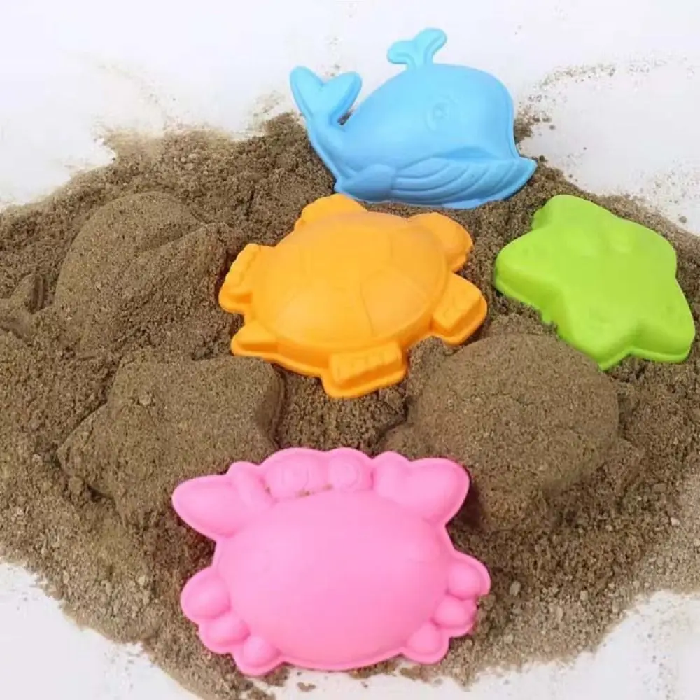 Creative Multicolor Beach Toy Set Smooth Soft Plastic Beach Bucket Wear-resistant Durable Sand Toy Outdoor Game
