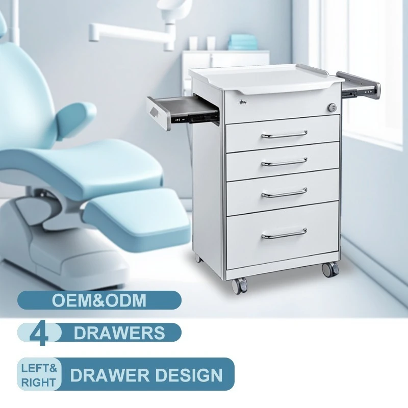 

6-ящикный шкаф для хранения стоматологической лаборатории, мобильная медицинская тележка для хранения, офисная тележка