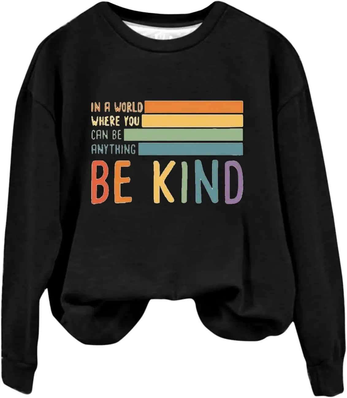 

Be Kind Sweatshirt for Women Printed Casual Sweatshirts Crewneck Pullover Funny Shirt Crop Top Sweat Shirt