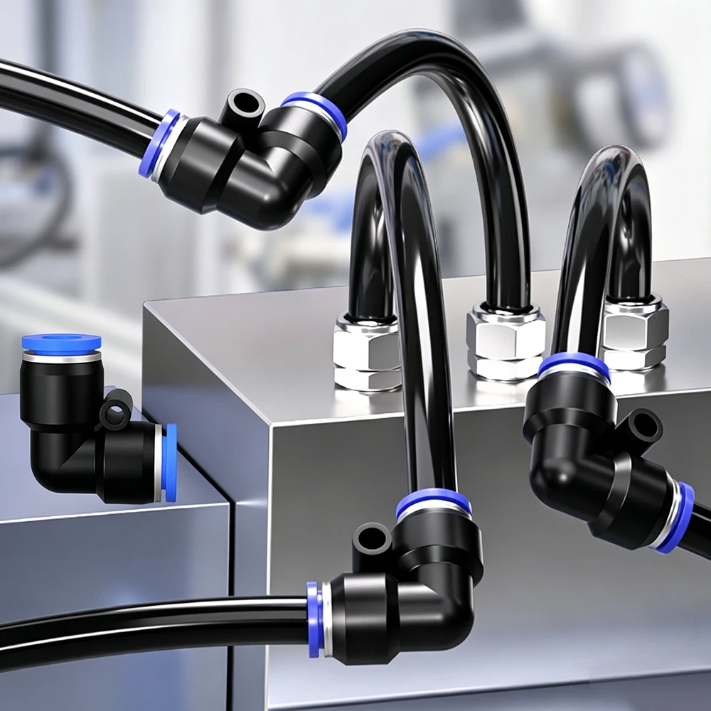 

PV 2-way Elbow Air Line Quick Push in Connect Fittings OD 4mm 6mm 8mm 10mm 12mm 14mm 16mm Pneumatic Fittings For Tube/Hose/Pipe