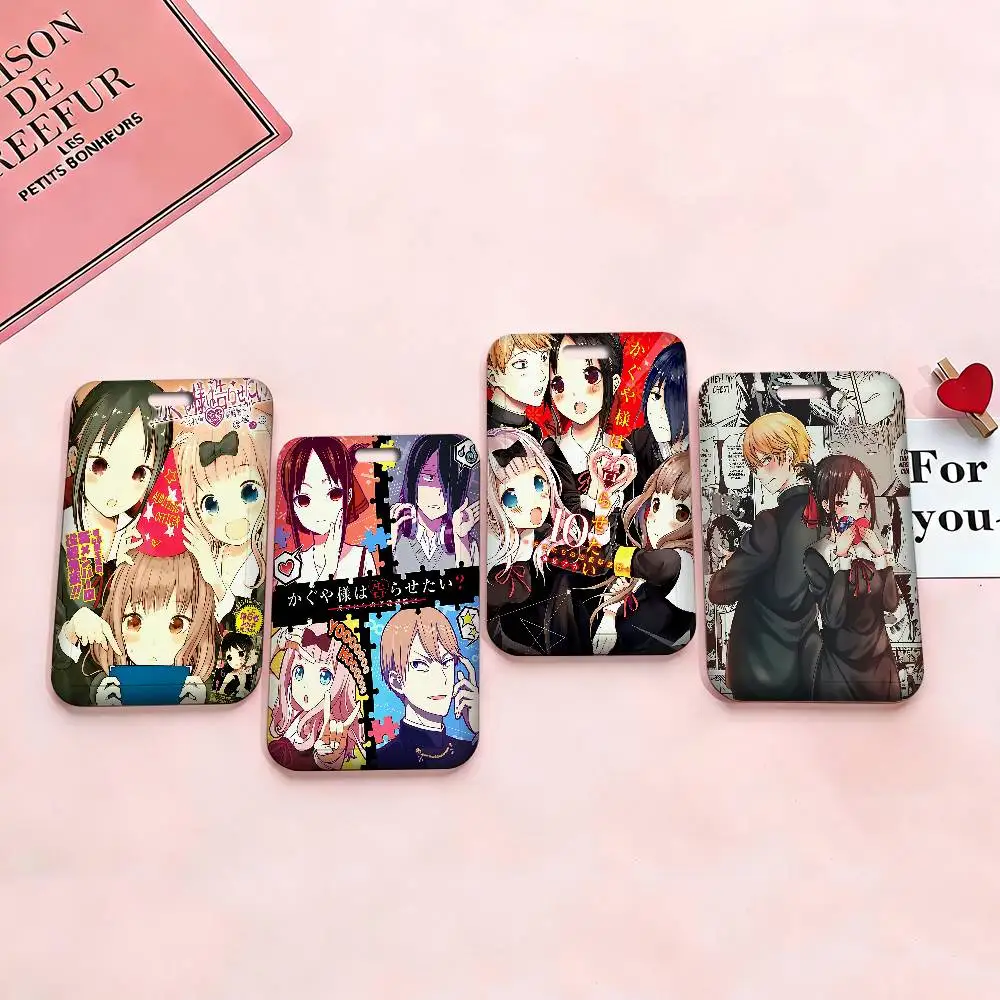 Kaguya Sama Love Is War - Porta Tarjetas de Crédito, Porta Identificaciones, Porta Credenciales con Correa para el Cuello