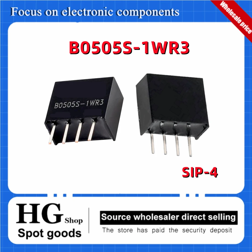 10PCS/Lot Original  B0505S B0505S-1W HLK-B0505S-1WR3 SIP-4 DC-DC isolation power module 5V to 5V1W