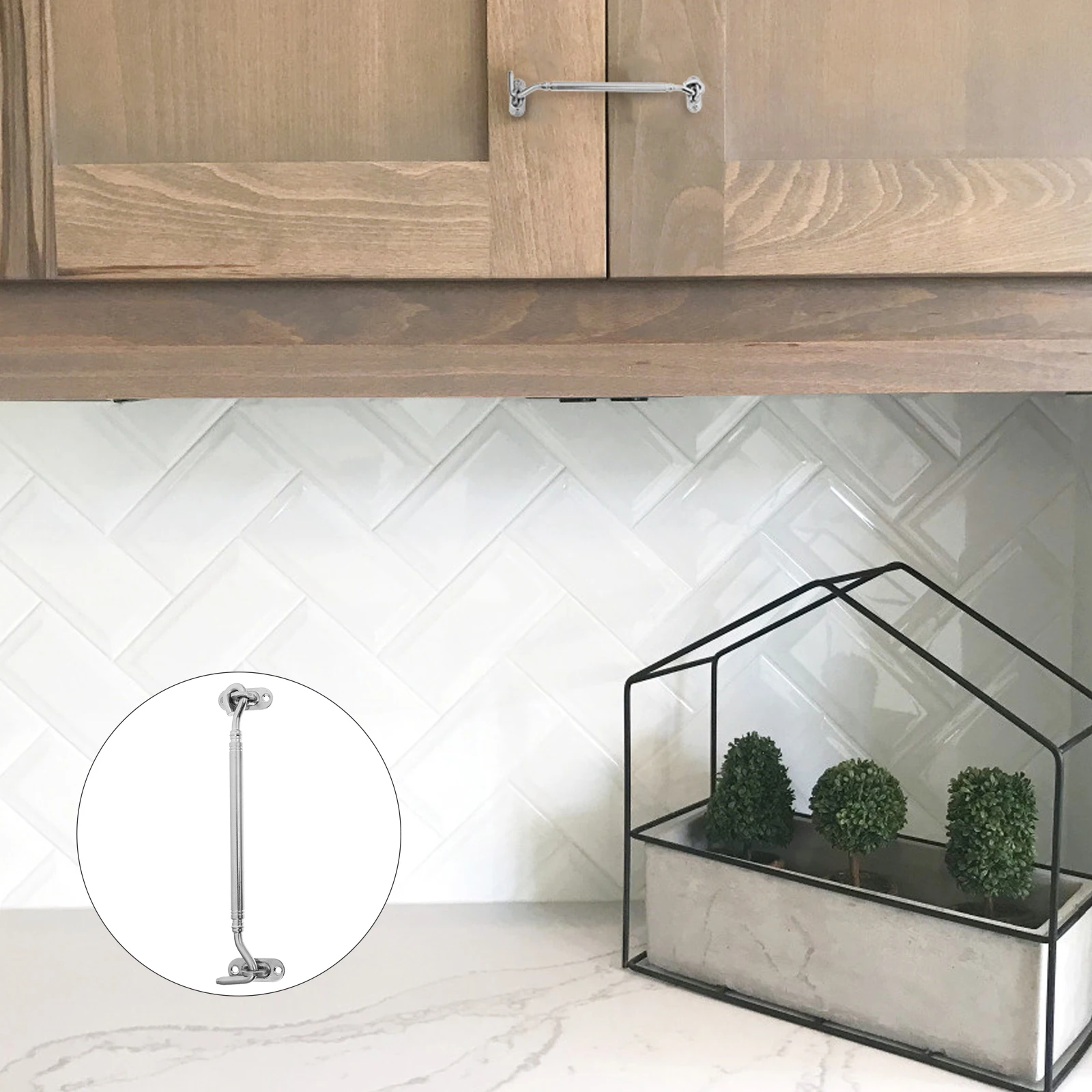 

3 pcs StainlessSteel Latch Lock Shackle Window Hook DoorCatch Windproof Cabin Hook Reinforce Hardware