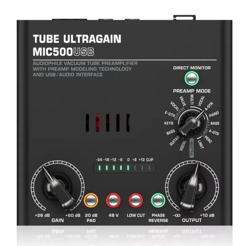Mic500usb Audiophile Vacuum Tube Preamplifier with Preamp Modeling Technology and USB/Audio Interface