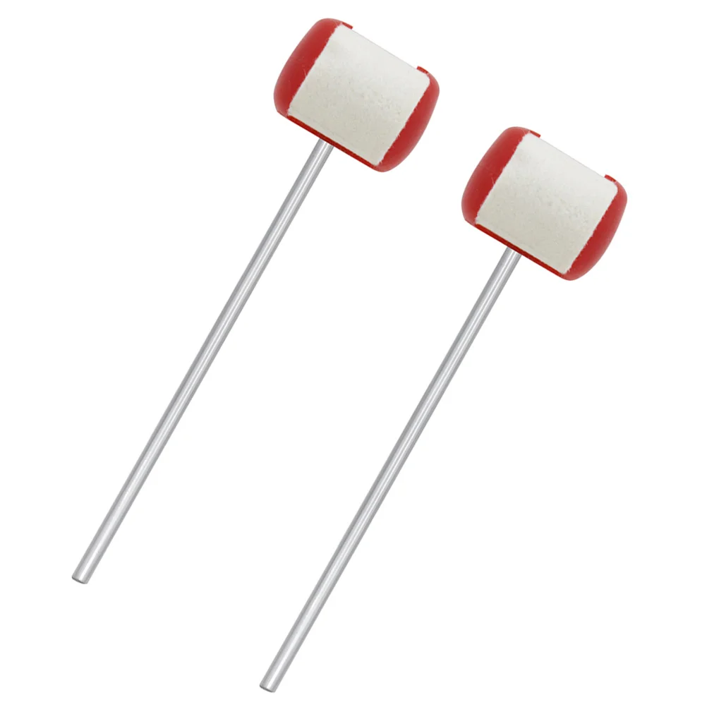 

2 Pcs Pedal Beater Felt Hammer Head Bass Drum Accessories Replacement Parts for Kick Drum Set Percussion Instrument