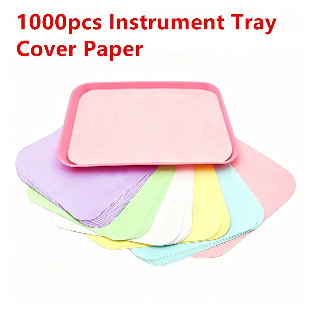 

1000pcs Colorful Dental Tray Paper Pad Beauty Nail Tattoo Instrument Tray Cover Paper Liner Disposable Barrier Protection Sleeve