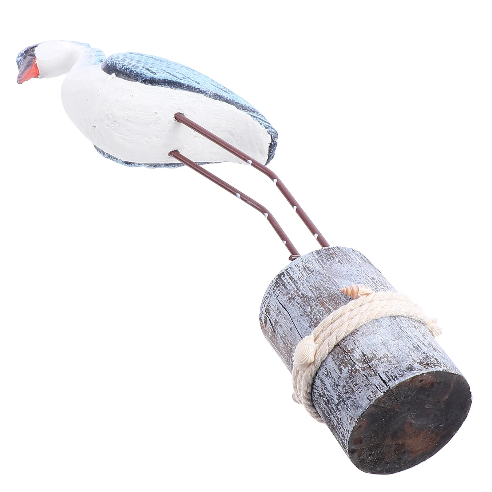 Wooden Seagull Decoration Elegant Smooth Craftsmanship Home Office Living Room Bedroom Window Adornment Seabird Ornament
