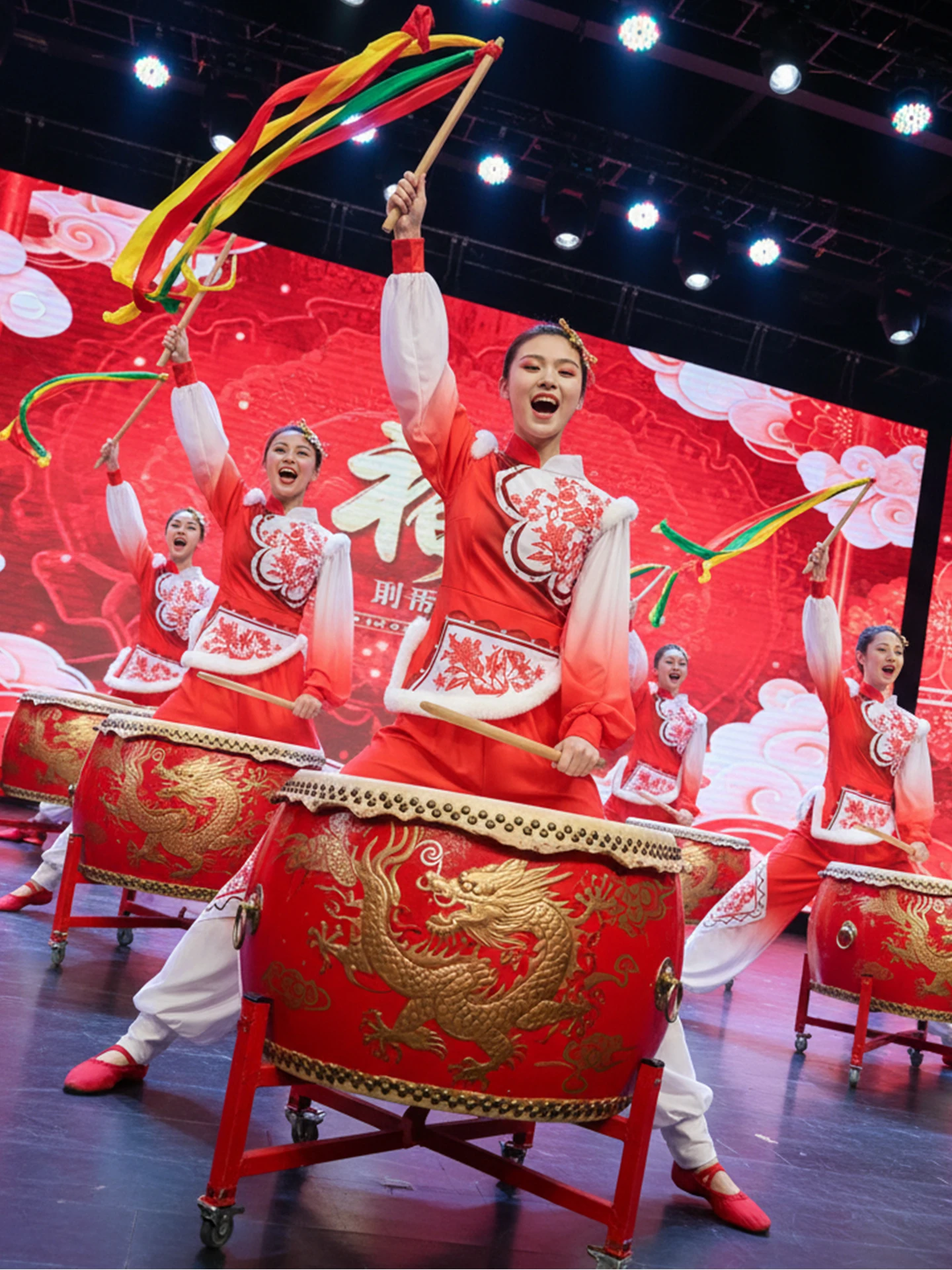 

Новый костюм для танца дракона в стиле Северо-Восточного Китая 2026 года, для мужчин и женщин, для праздничных выступлений, для взрослых, зимний, модный