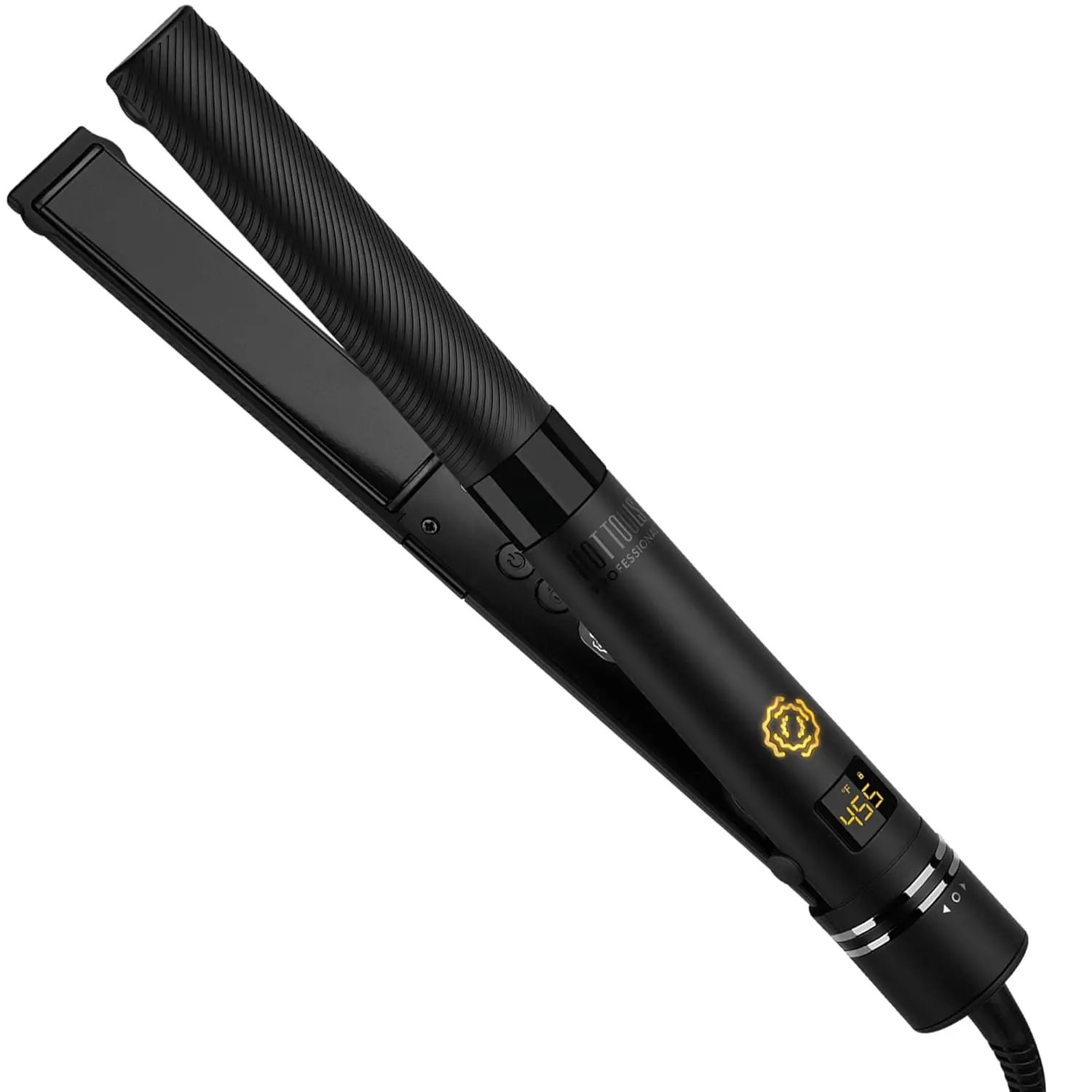 

Vibrating Flat Iron with SmoothWave Technology for Ultra Sleek Hair, 455°F Adjustable Heat Settings