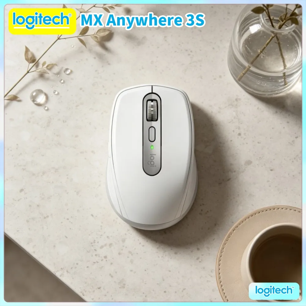 Logitech MX Anywhere 3S Office Mouse - 8000 DPI Darkfield, Magspeed Scroll, Silent Click, Multi-OS For Home