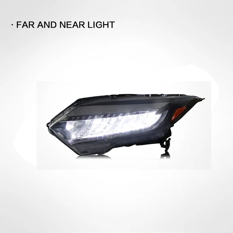 LED المصباح لهوندا HR-V Vezel كشافات 2015 2016 2017 2018 LED DRL ثنائية زينون عدسة عالية منخفضة شعاع وقوف السيارات الضباب ملحقات المصابيح