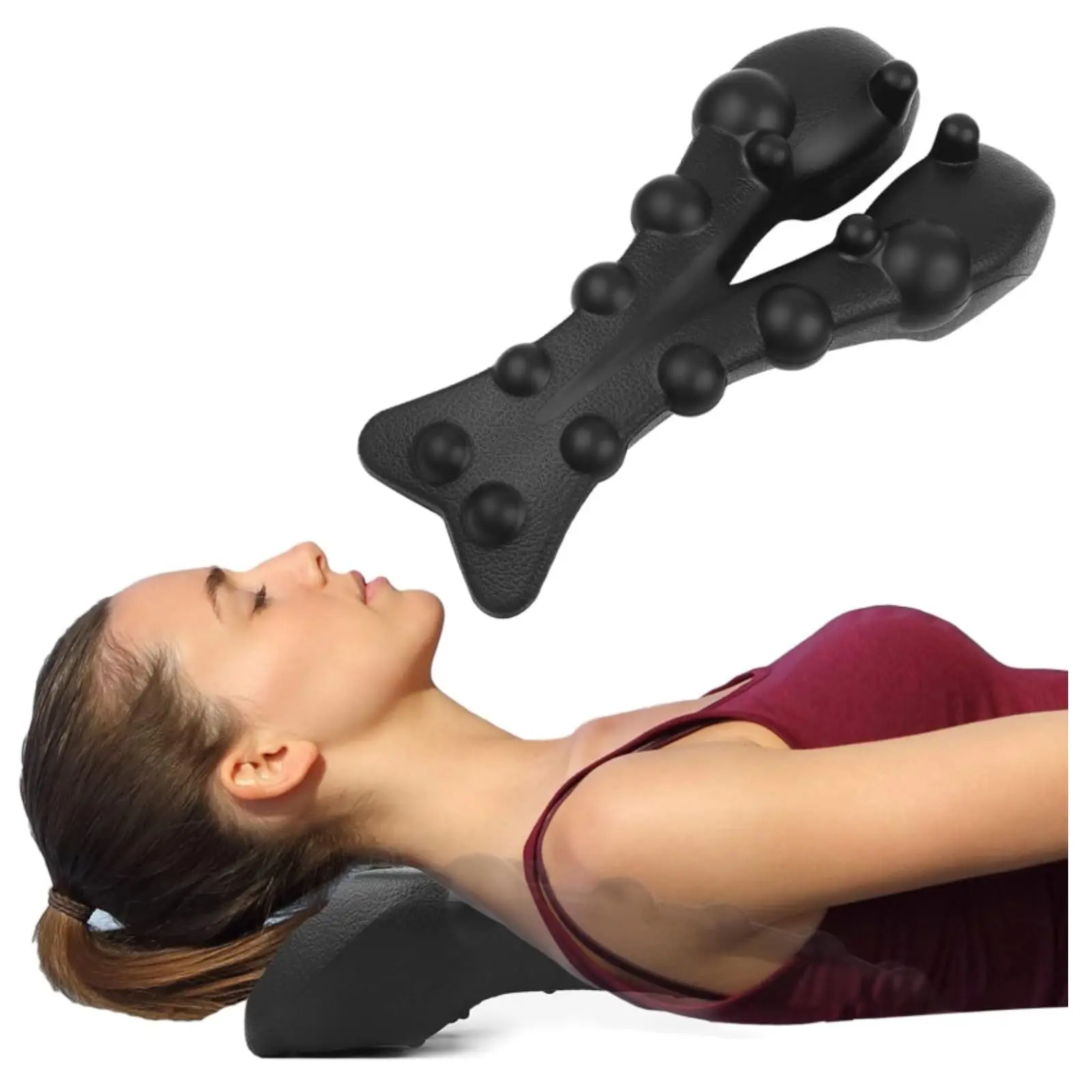 

Cervical Scapula Massager Neck Myofascial Relaxation Soothing Frame Trainer Chiropractic Shiatsu Pillow Cushion
