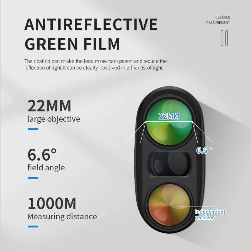 ARTBULL-telémetro láser de caza, telescopio de 1000M, medidor de distancia láser, telémetro de Golf de velocidad con bloqueo de bandera, pendiente