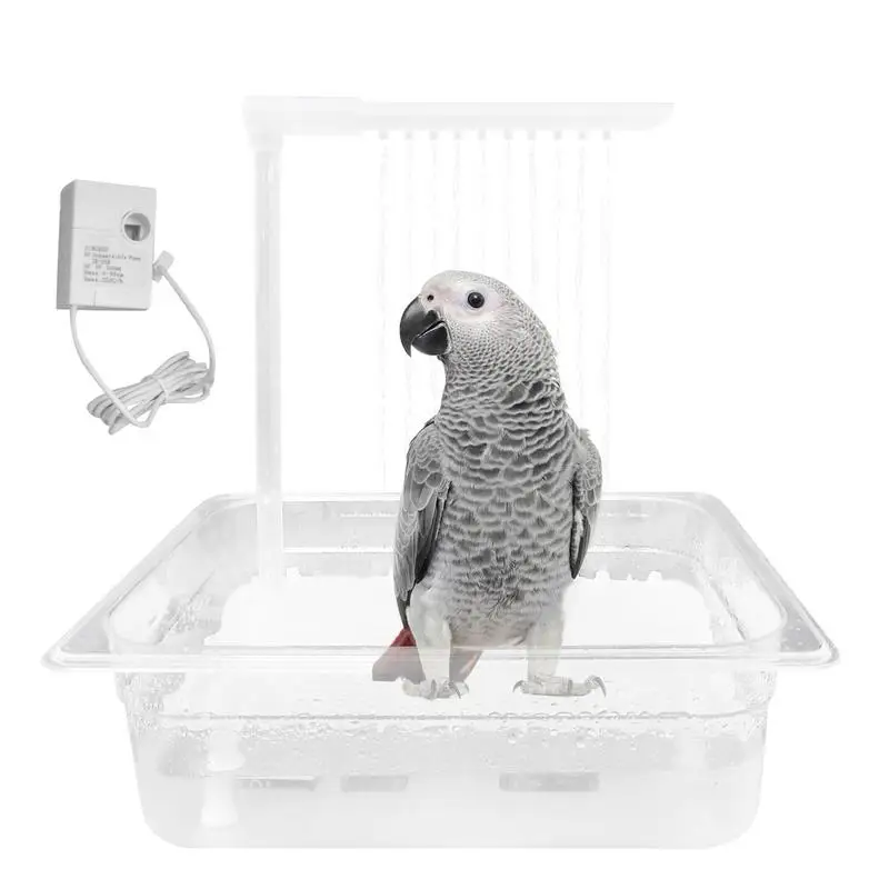 

Automatic Parrot Bathtub Bird Bath Shower Circulating Faucet for Medium Birds African Grey Amazon Conure Parakeet Cockatiel