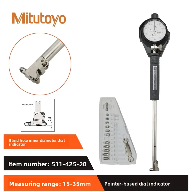 Mitutoyo Japan blind hole Internal diameter dial bore gauge shallow step round inside Bottom low meaure tips head 2.5mm height