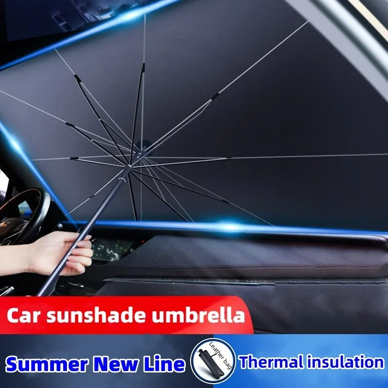 

Car sunshade, UV blocking car front window cover, automatic sunshade protection accessories for car interior windshield