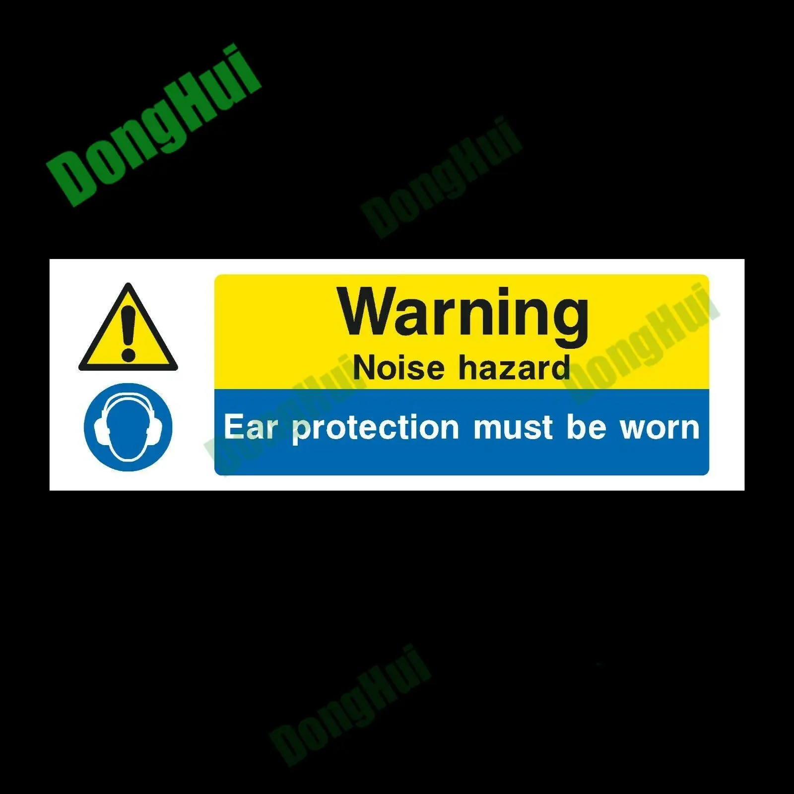 Warning Noise Hazard Warning Caution Danger Plastic Sign Sticker PVC Waterproof Car Sticker Car Window Decal Construction Site