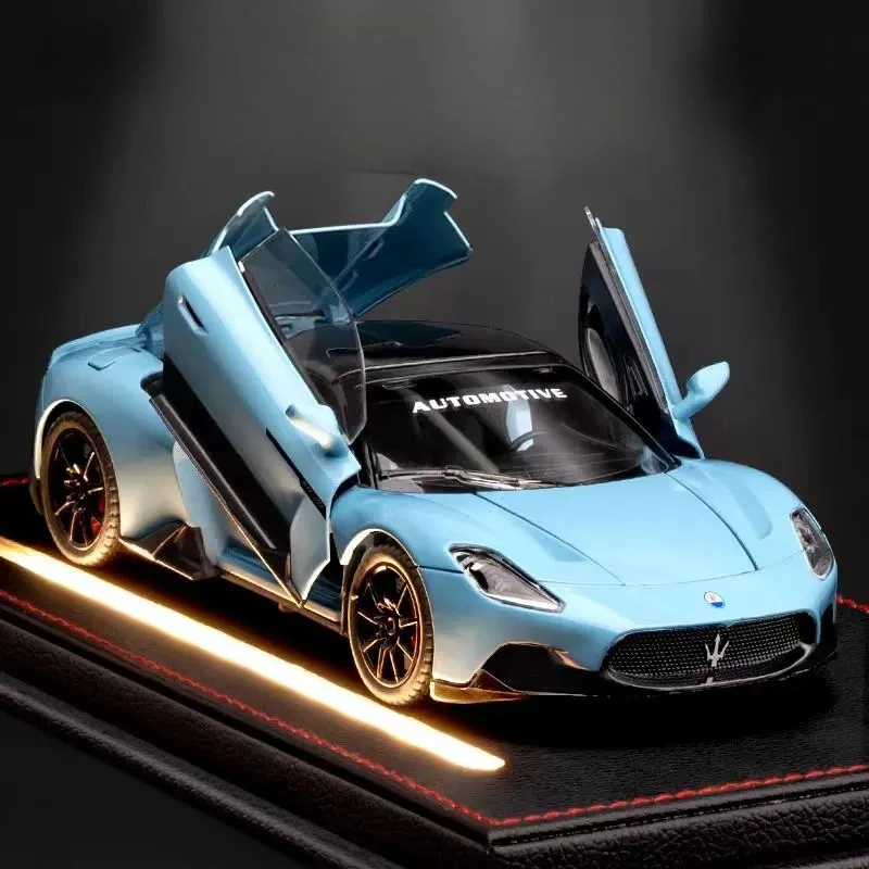 1:32 MC20 Cabrio Alloy Diecast Model Toys Car Doors Opened with Sound Light Pull Back Miniature Vechies Home Decoration