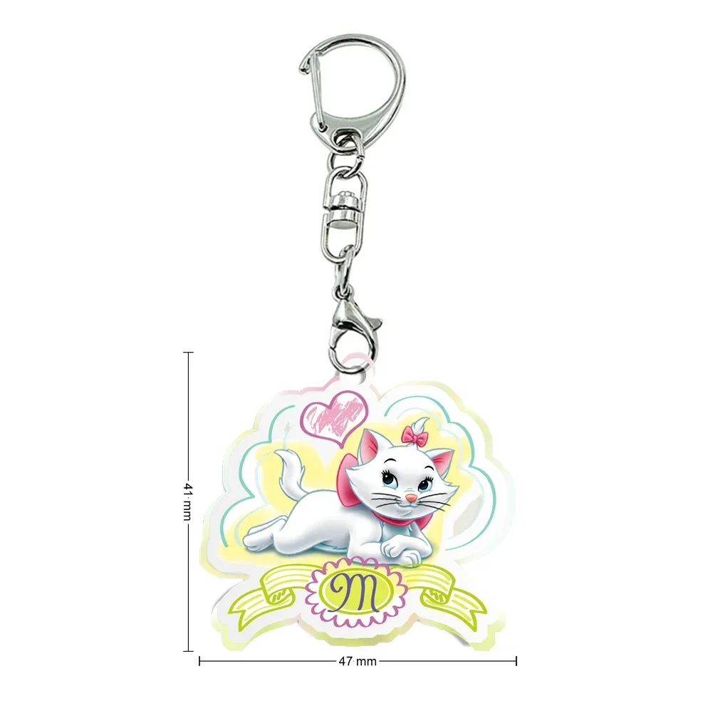 

Брелок Marie Cat Disney, акриловая фигурка, брелок для ключей, рюкзак, школьный рюкзак, подвесной брелок