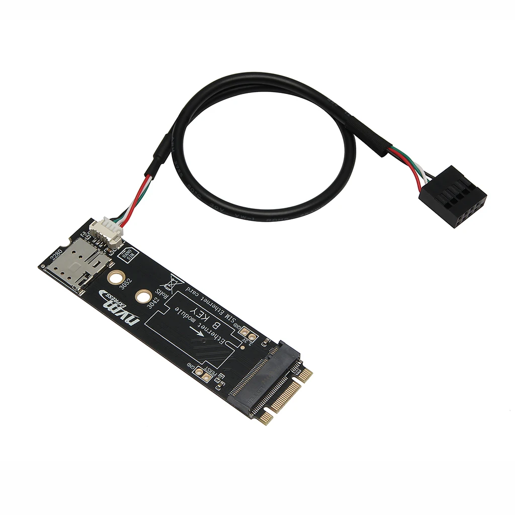 

M.2 B Key to M Key Adapter Card for 4G/5G Module M.2 Adapter with SIM Card Slot PCIe Protocol 3042 3052 NGFF NVMe Converter Card