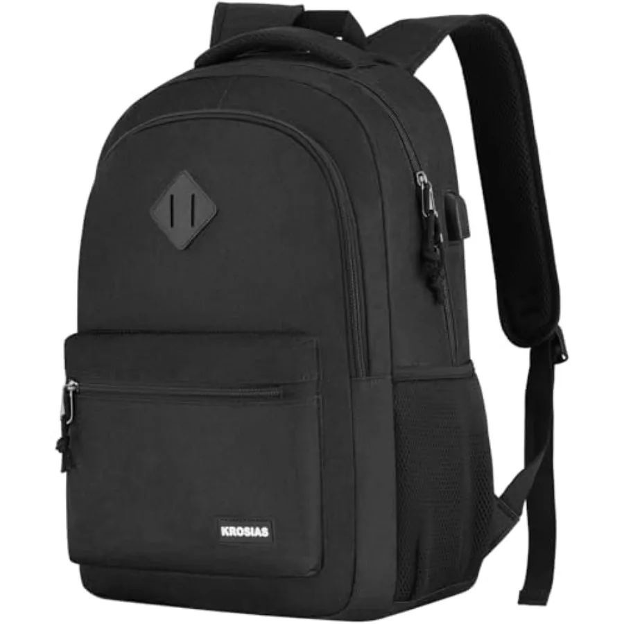 

Backpack for Men and Women School Backpack Teens Boys and Girls Laptop Bookbag with USB Charger for High School College Work Tr