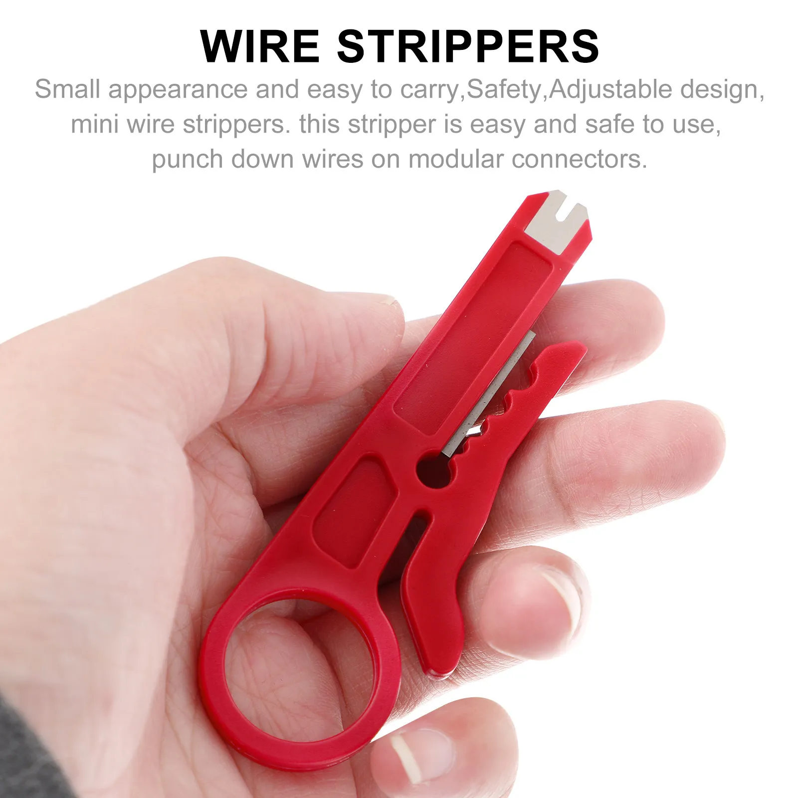 15Pcs Mini Wire Stripper Network Cable Cutter Adjustable Stripping Tool for Coaxial Utp Stp Punch Down Cutter Crimping Plier Kit