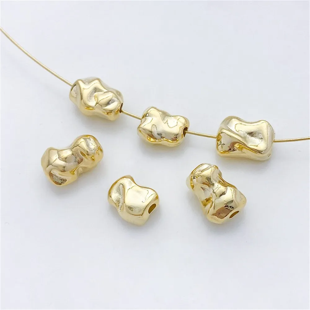 

14K Gold-plated Irregular Baroque Stone Beads Separated Beads Scattered Beads DIY Handmade Bracelets Necklaces Earrings Material