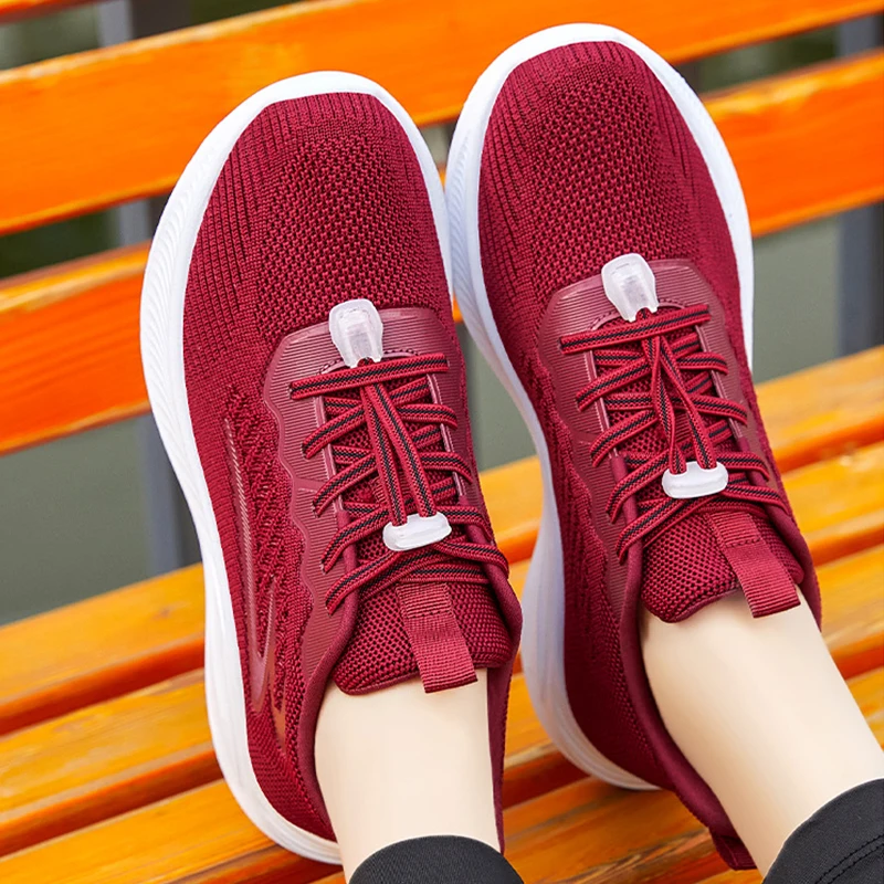 Shoes For Women 2023 Flats Red Sneakers Tennis Female Autumn Ladies Shoe Running Casual Fashion Breathable Walking Skateboard